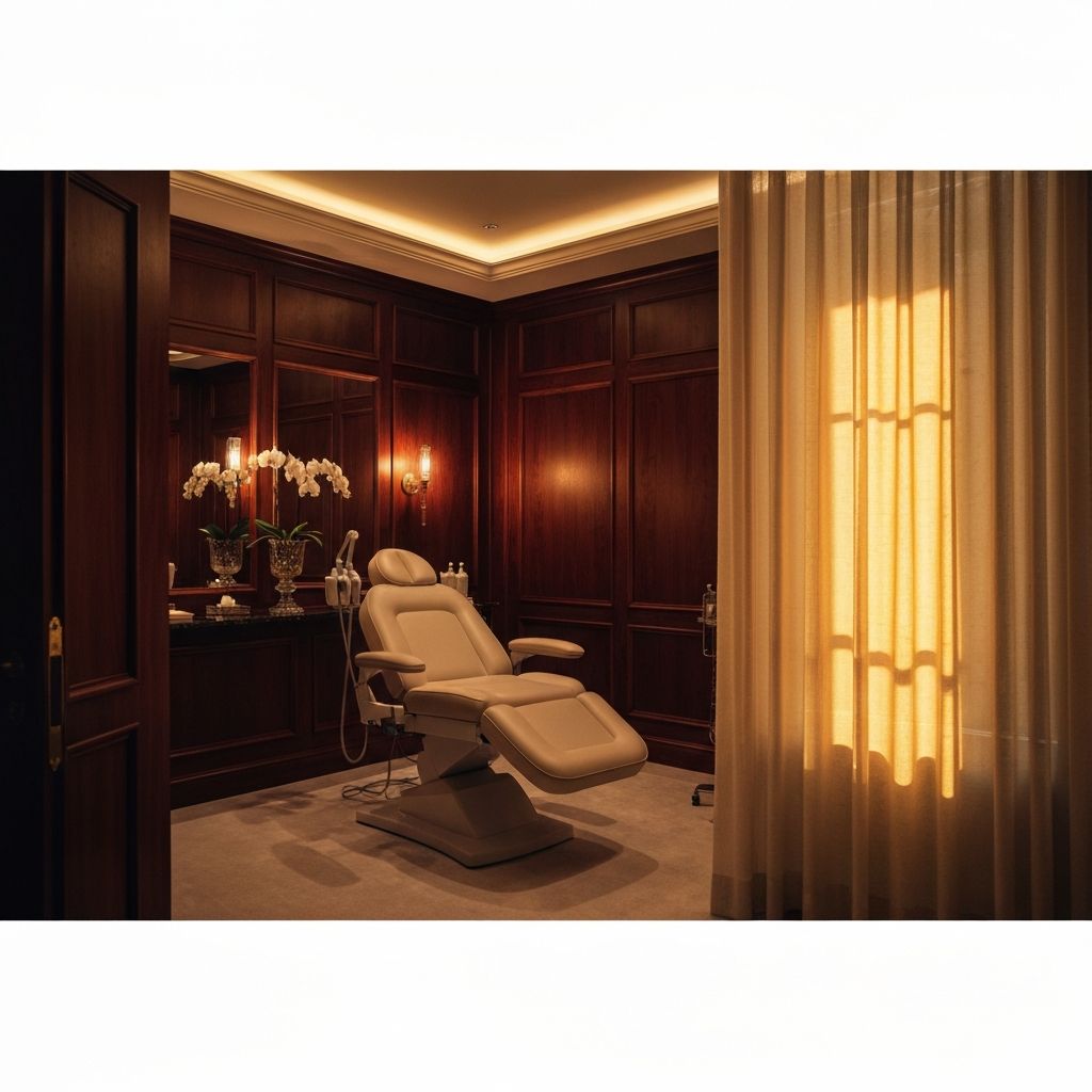 Interior elegante da clínica Espaço Pri Ribeiro